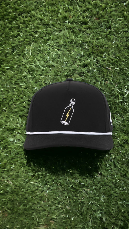 "Lightning in a Bottle" Country Club Dadz Rope Hat - Black