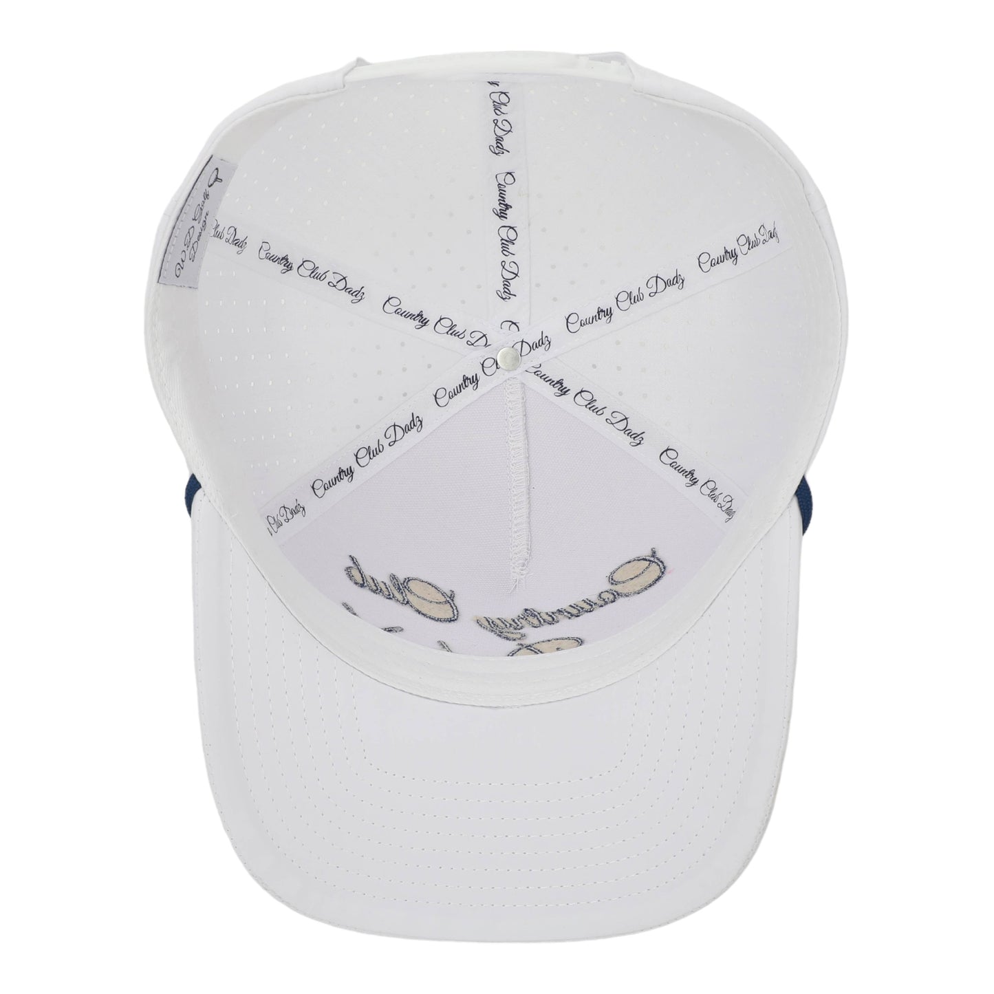 "Lightning in a Bottle" Country Club Dadz Rope Hat - White