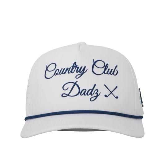 "Lightning in a Bottle" Country Club Dadz Rope Hat - White